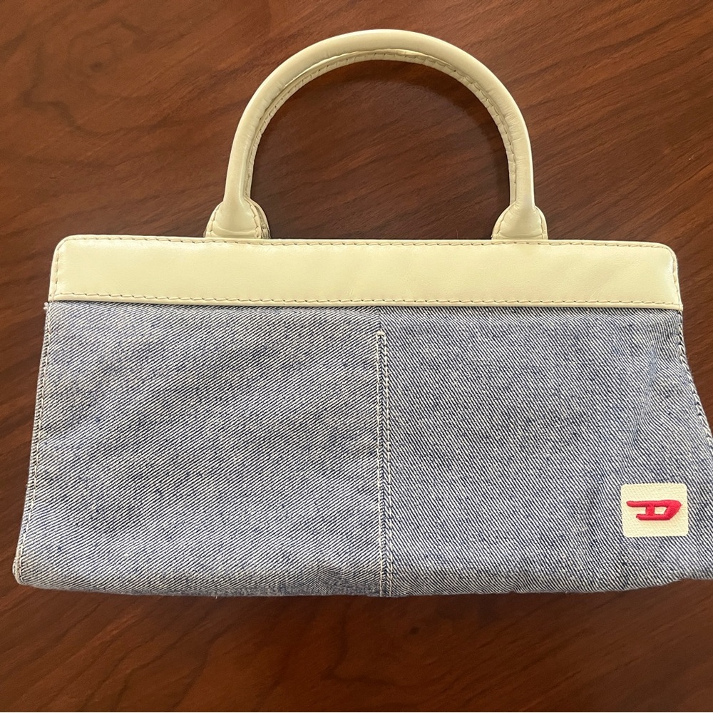Diesel Beige and Blue Satchel